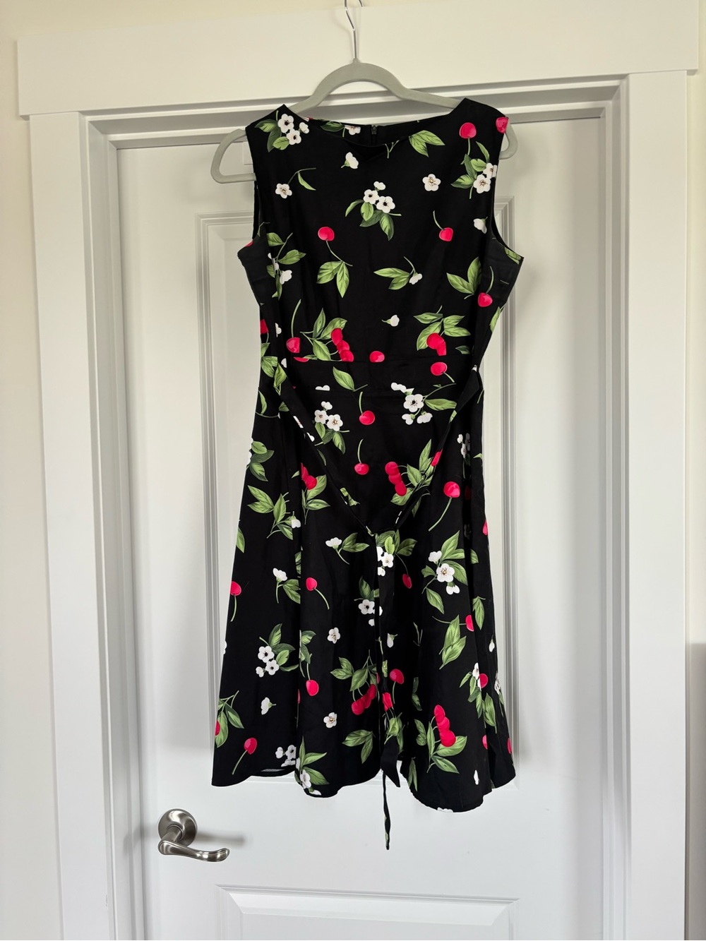 Black Cherry Floral Sleeveless Fit & Flare Dress 50’s inspired